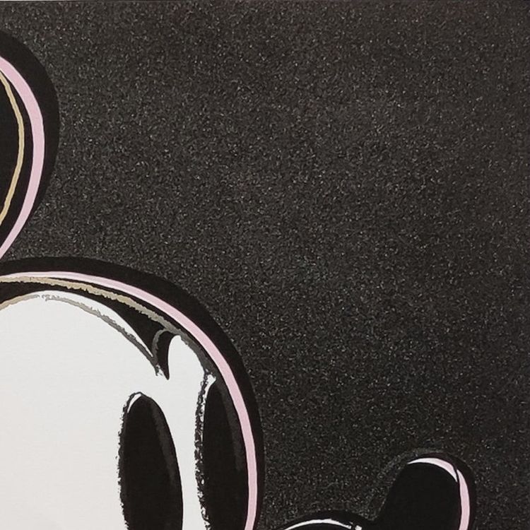 1980s Gorgeous Andy Warhol "Mickey Mouse" Limited Edition Lithograph by Leo Castelli