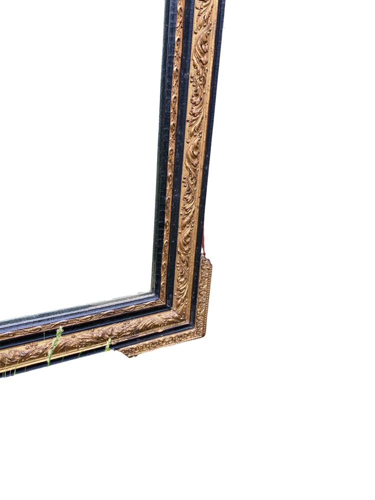 Miroir Napoléon III en Bois Doré, XIXème Siècle - 65 x 100 x 6 cm