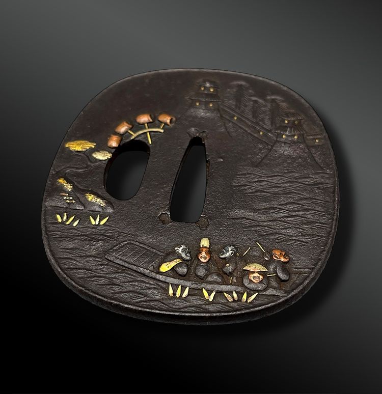 TSUBA Naga Maru Gata - Giappone - Periodo Edo (1603-1868)
