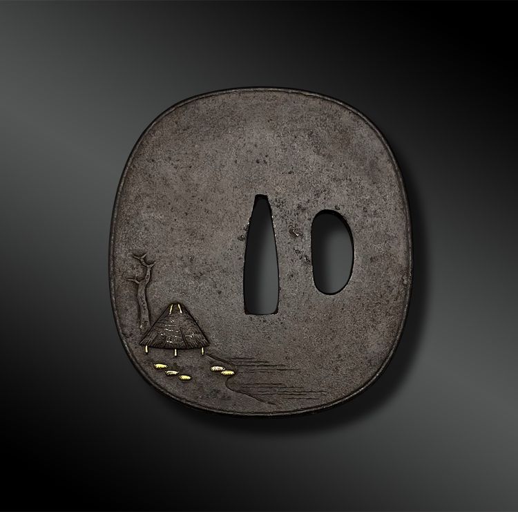 TSUBA Naga Maru Gata - Giappone - Periodo Edo (1603-1868)