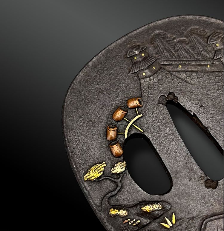 TSUBA Naga Maru Gata - Giappone - Periodo Edo (1603-1868)