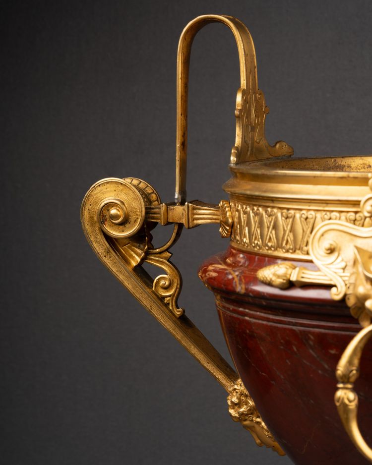 Red Marble Cup, Gilt Bronze Mount, 19th Century