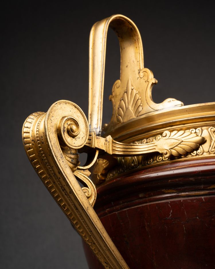 Red Marble Cup, Gilt Bronze Mount, 19th Century