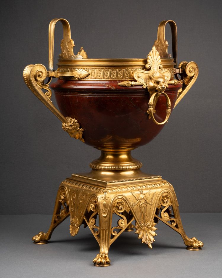 Red Marble Cup, Gilt Bronze Mount, 19th Century