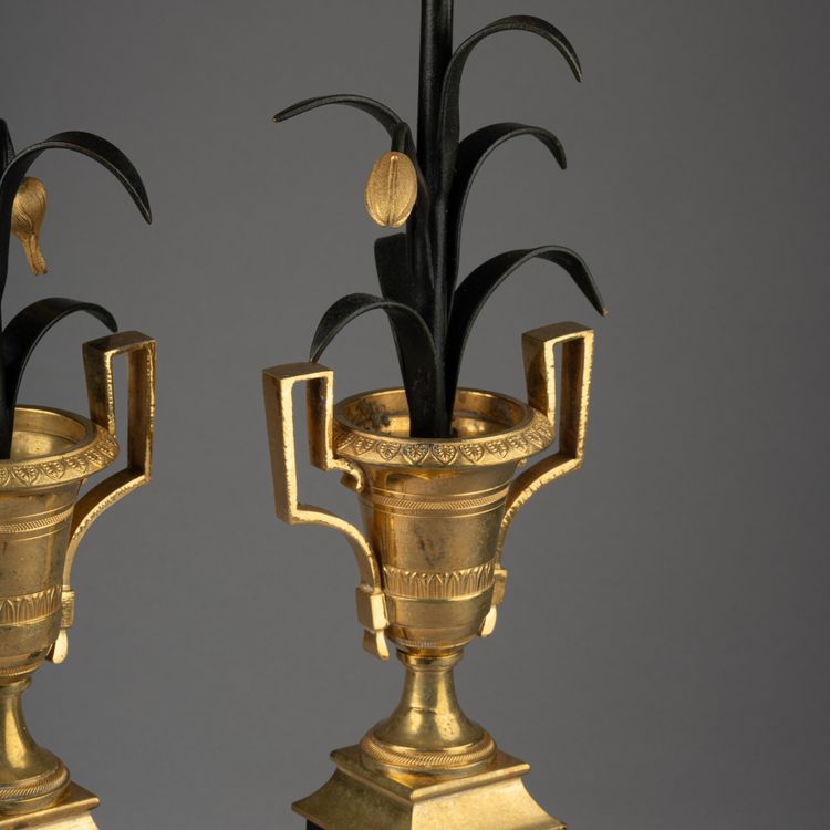 Pair of "Return from Egypt" Candlesticks, First Empire Period