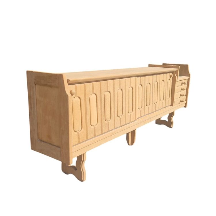 Simon sideboard in light oak, Guillerme and Chambron