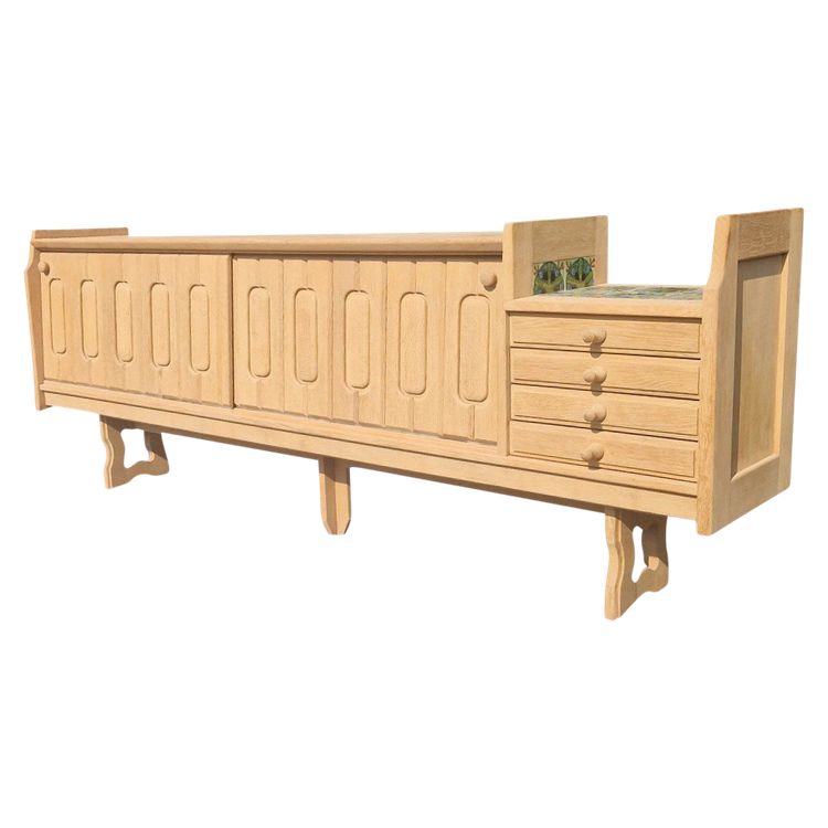 Simon sideboard in light oak, Guillerme and Chambron