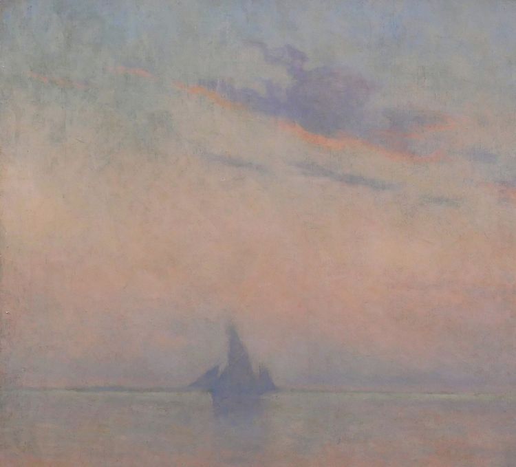 Maurice ORLIAC 1858-1934 Study of sky on the sea painting 1926 landscape impressionism Nantes