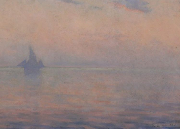 Maurice ORLIAC 1858-1934 Study of sky on the sea painting 1926 landscape impressionism Nantes