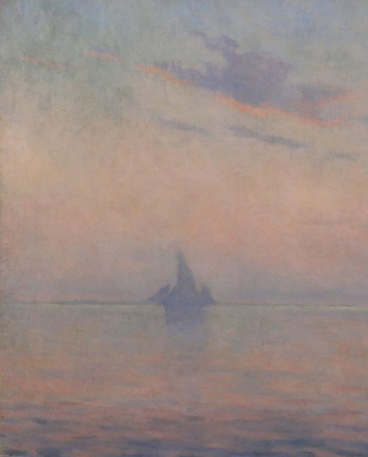 Maurice ORLIAC 1858-1934 Study of sky on the sea painting 1926 landscape impressionism Nantes