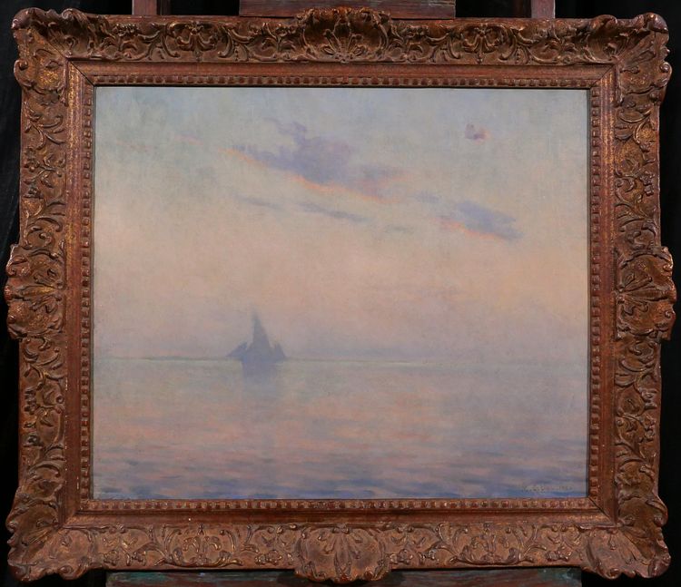 Maurice ORLIAC 1858-1934 Study of sky on the sea painting 1926 landscape impressionism Nantes