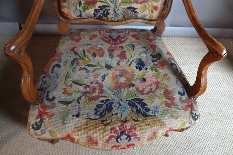 Pair of Louis XV armchairs, 18th century