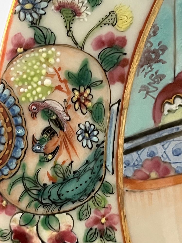 19th century Cantonese porcelain plate, famille rose
