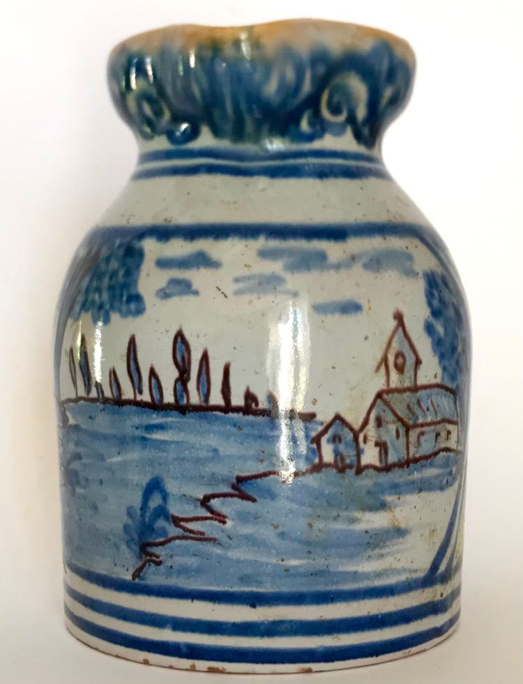 Pitcher / Cider jug in NEVERS earthenware, 18th century