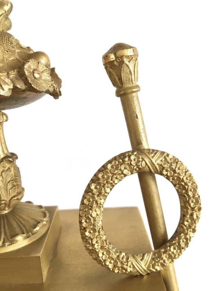 19th century gilt and patinated bronze clock, Restoration period