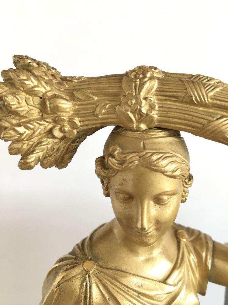 19th century gilt and patinated bronze clock, Restoration period