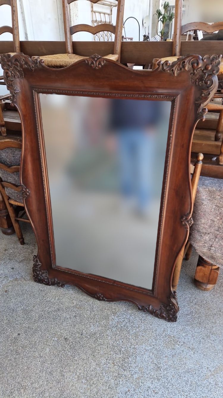 Louis XV Style Mahogany Mirror 134 x 96 cm
