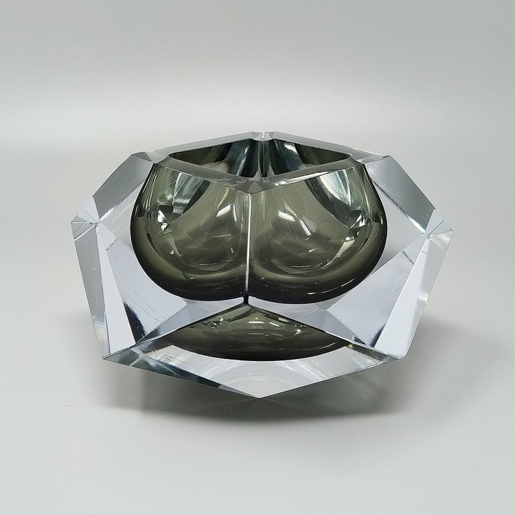 1960s Astonishing Large Grey Ashtray or Catch-All By Flavio Poli for Seguso