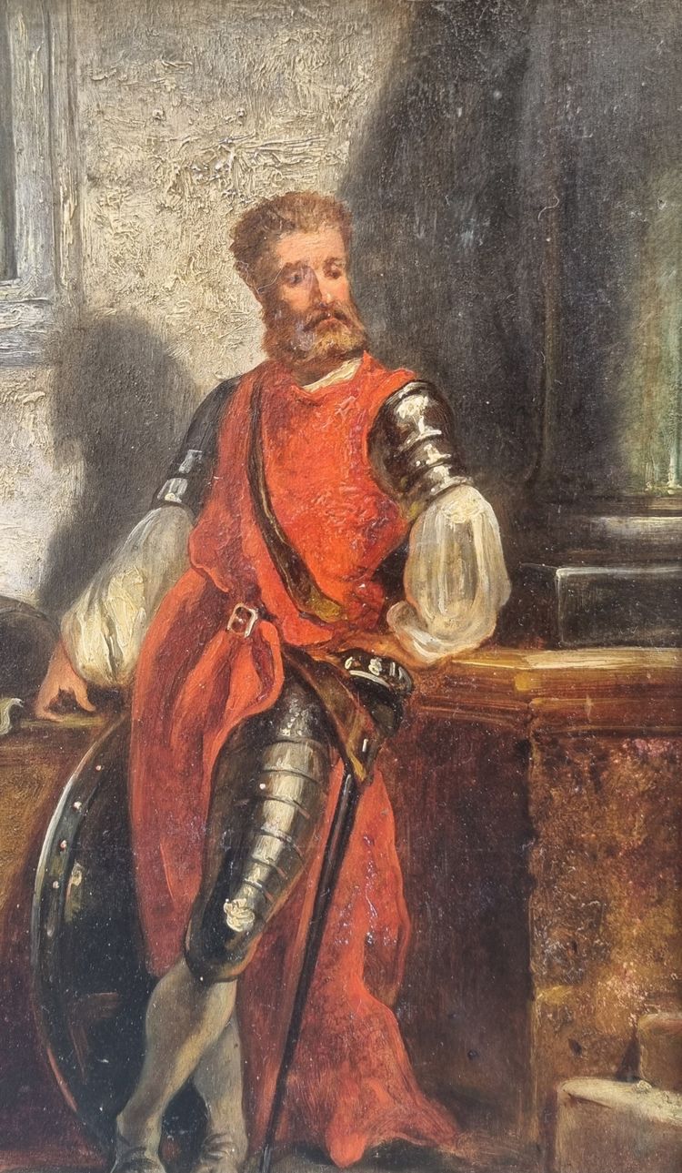 Ernest MESSONIER (Entourage von) - Porträt eines Soldaten in Rüstung 