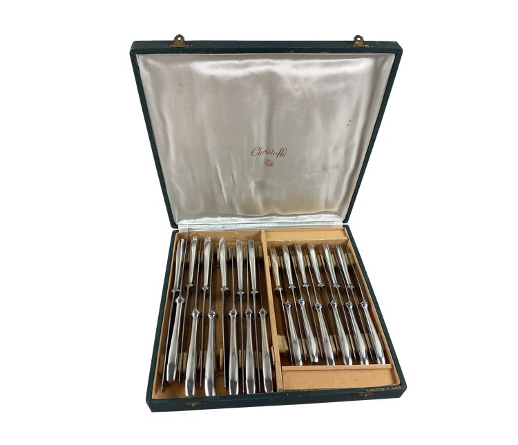 Christofle SAIGON/CIRTA model knives, art deco style