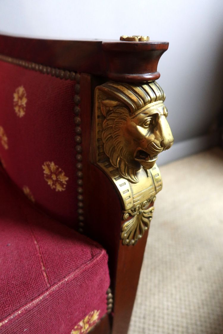 19th century Empire mahogany living room