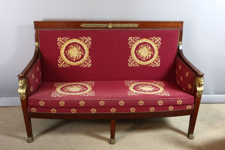 19th century Empire mahogany living room
