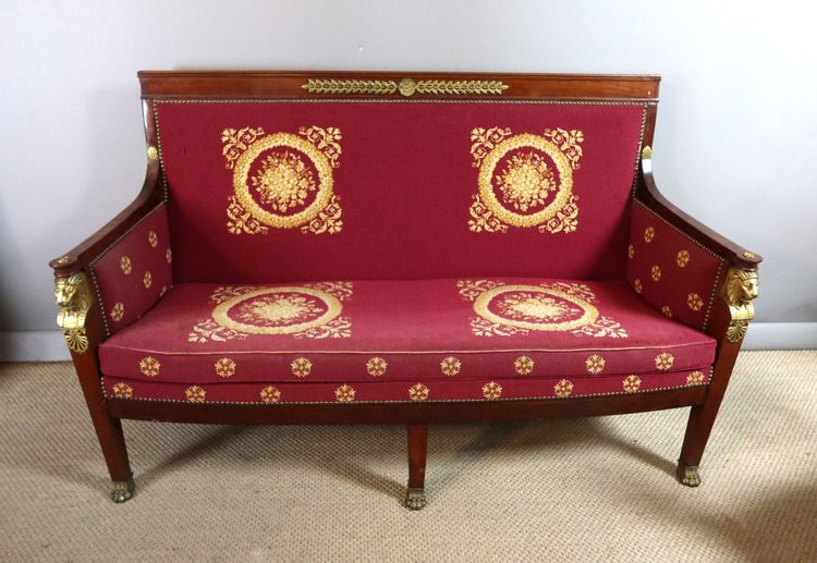 19th century Empire mahogany living room