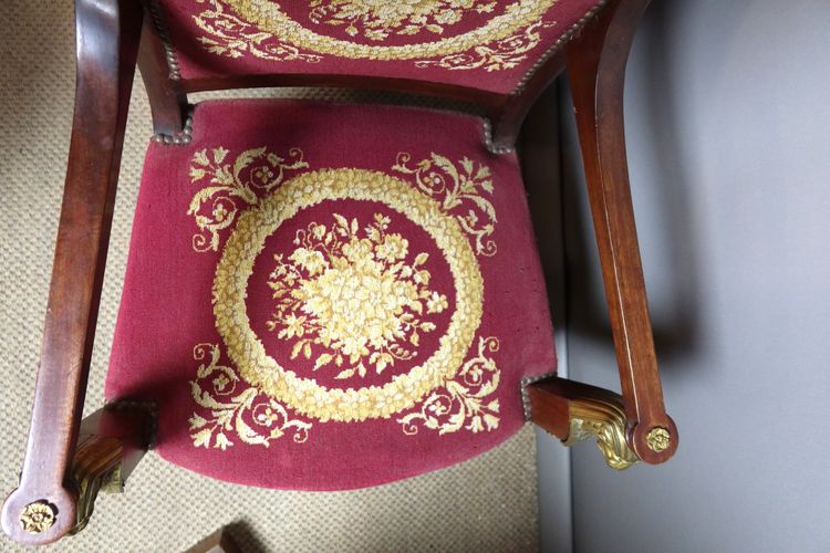 19th century Empire mahogany living room