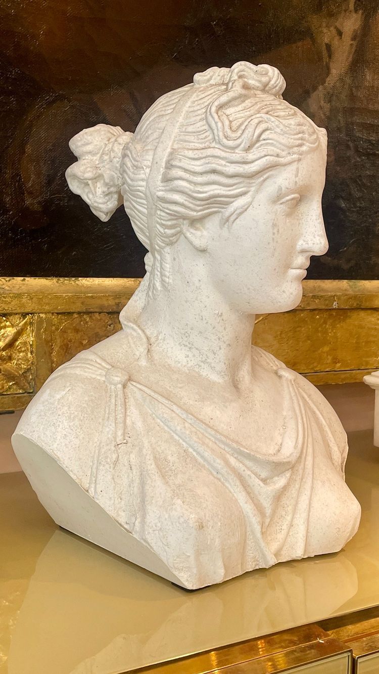 Busto in gesso, stile antico, fine XIX secolo 