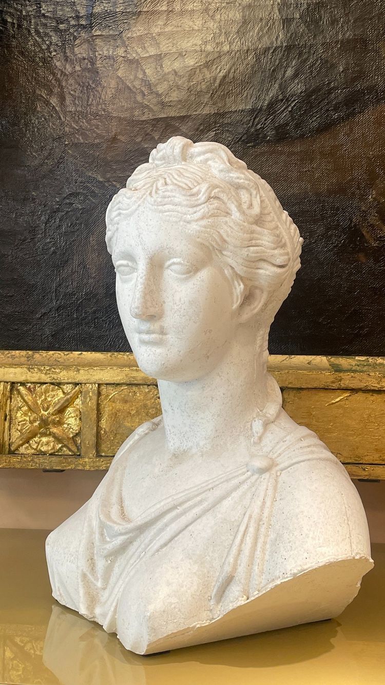 Busto in gesso, stile antico, fine XIX secolo 