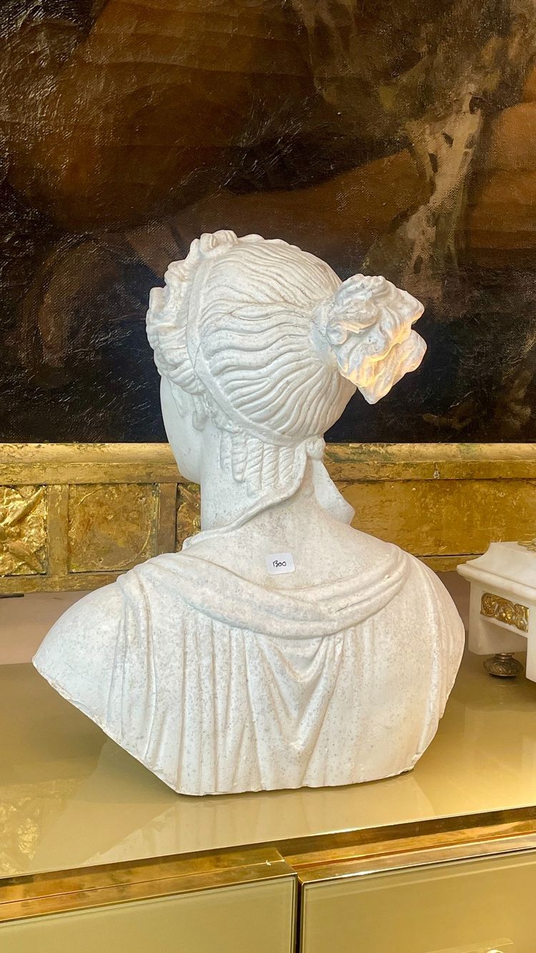 Busto in gesso, stile antico, fine XIX secolo 