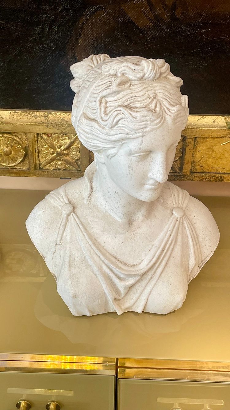 Busto in gesso, stile antico, fine XIX secolo 