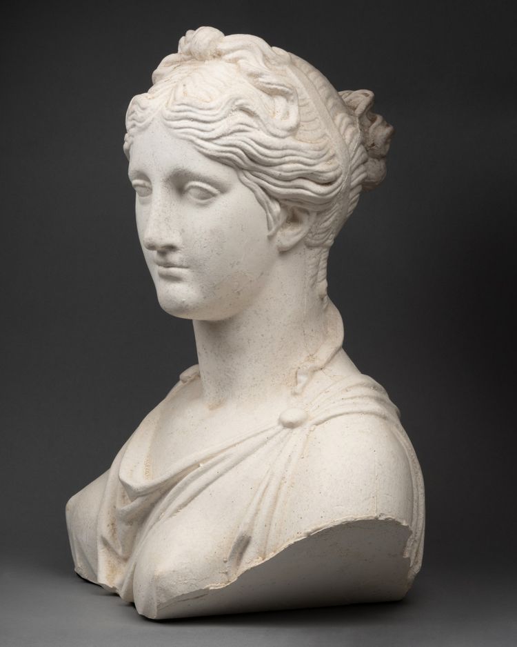 Busto in gesso, stile antico, fine XIX secolo 