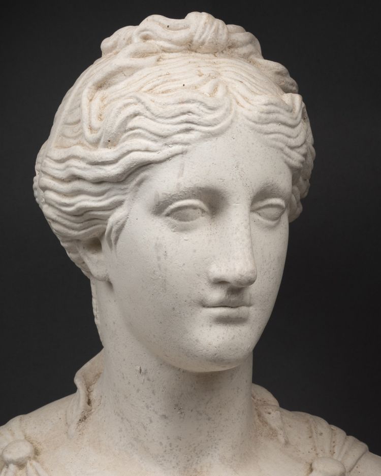 Busto in gesso, stile antico, fine XIX secolo 