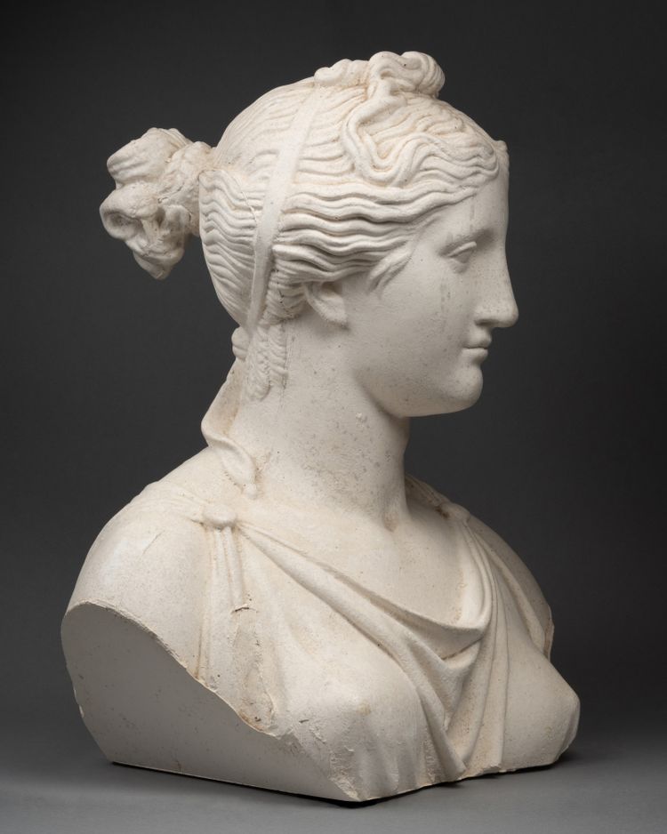 Busto in gesso, stile antico, fine XIX secolo 