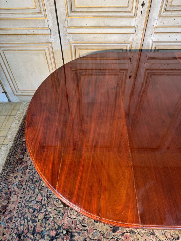 Grande table de salle à manger d époque Louis XVI en acajou 18 eme 