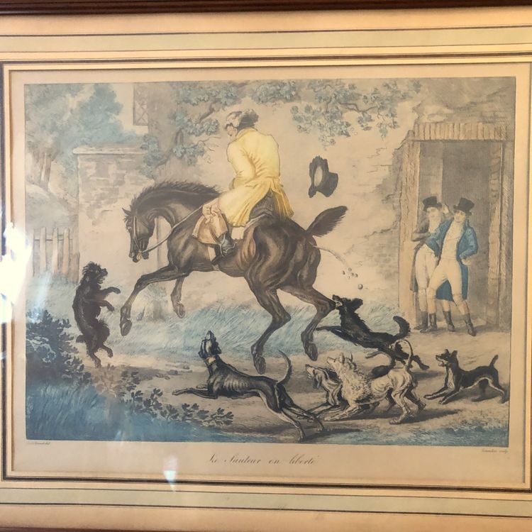 D'après Carle Vernet, deux gravures hippiques satyriques