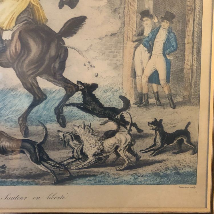D'après Carle Vernet, deux gravures hippiques satyriques