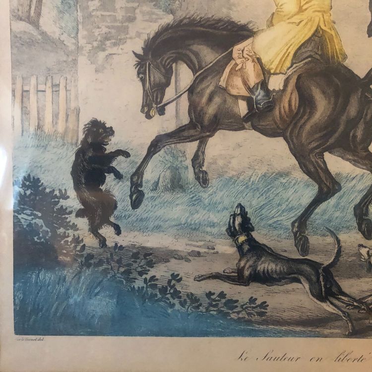 D'après Carle Vernet, deux gravures hippiques satyriques
