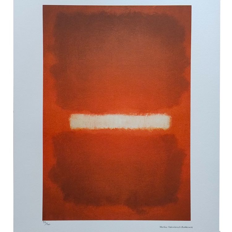1980s Gorgeous Mark Rothko Limited Edition Lithograph