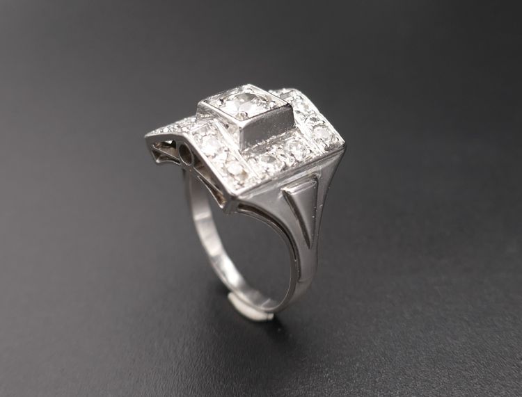 Art-Deco-Diamantring 1,35 Karat.