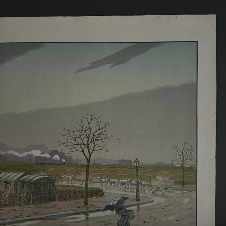 Lithograph on China paper by Henri Rivière Les Fortifications