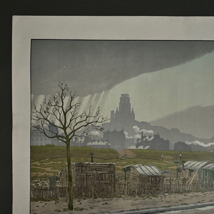 Lithograph on China paper by Henri Rivière Les Fortifications