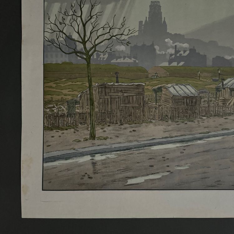 Lithograph on China paper by Henri Rivière Les Fortifications