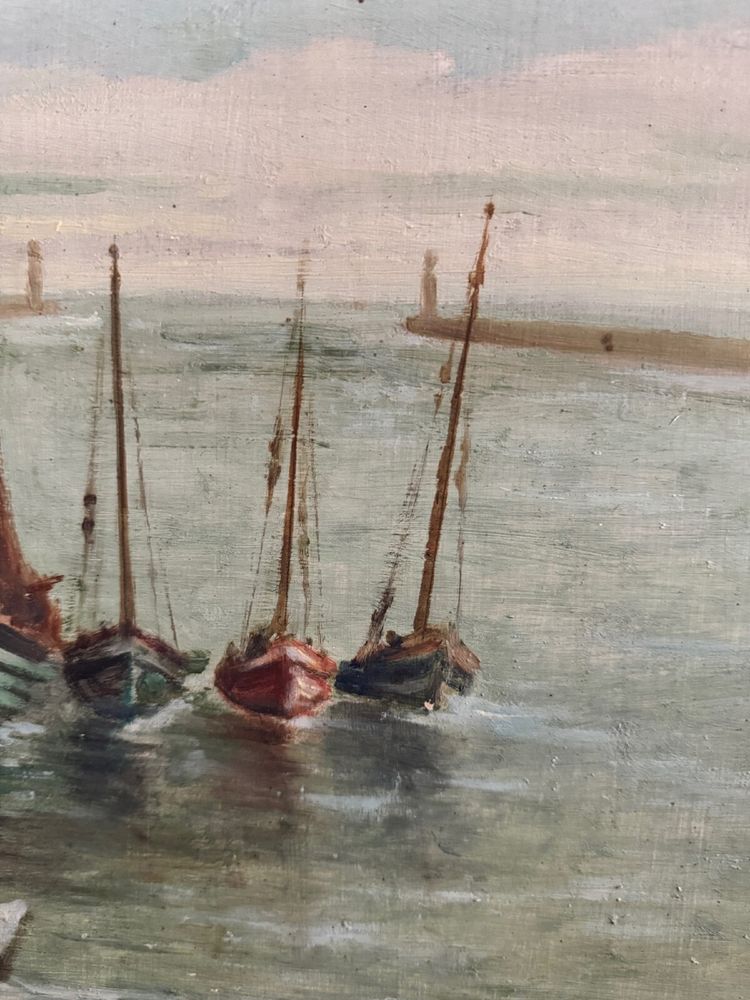 Öl auf Leinwand XX. Fischerboote von Jean Bernard Saint-Nazaire
