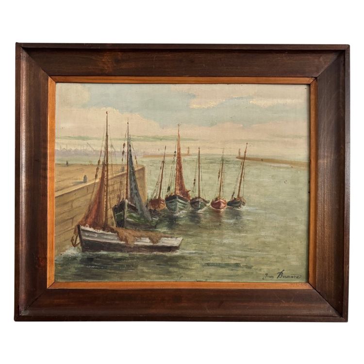 Öl auf Leinwand XX. Fischerboote von Jean Bernard Saint-Nazaire