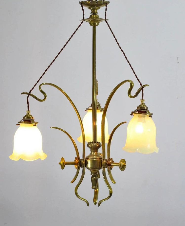 Attributed to William Arthur Smith (w.a.s.) Benson (1854-1924) Art And Craft Chandelier
