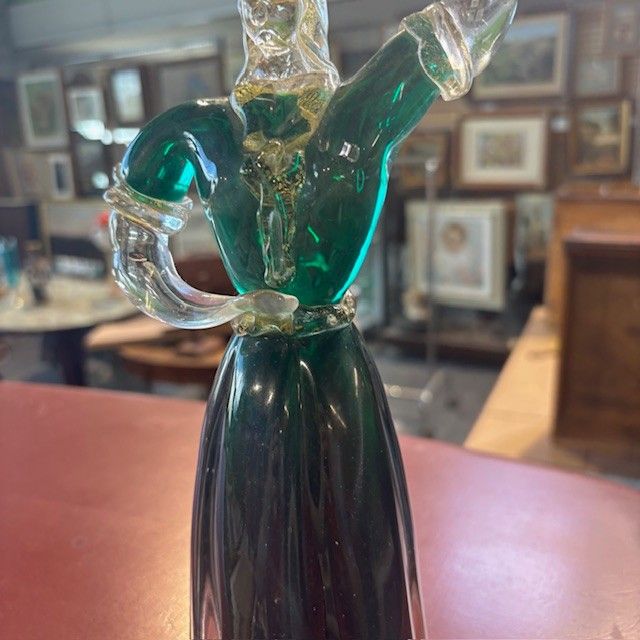 Figura di popolana in vetro Murano anni 40. Scultura fornace Salviati . H 34 strepitosa 