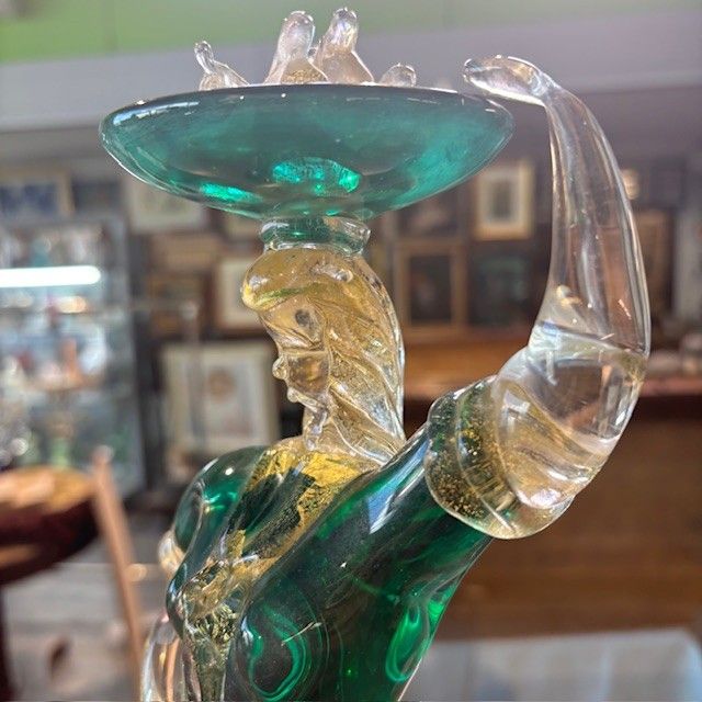 Figura di popolana in vetro Murano anni 40. Scultura fornace Salviati . H 34 strepitosa 