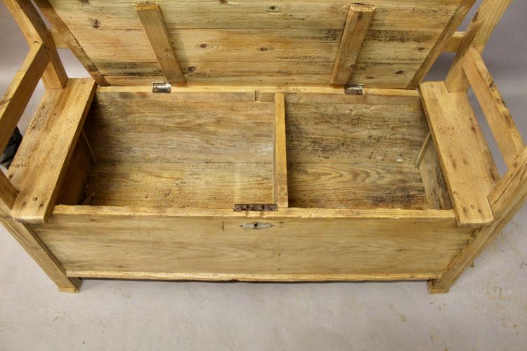 Savoyard Storage Bench with Openwork Backrest